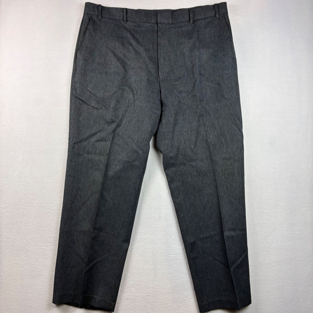 Levi's Action Slacks Men 42x30 Gray Vintage Polyester Dress Pants Business Casua